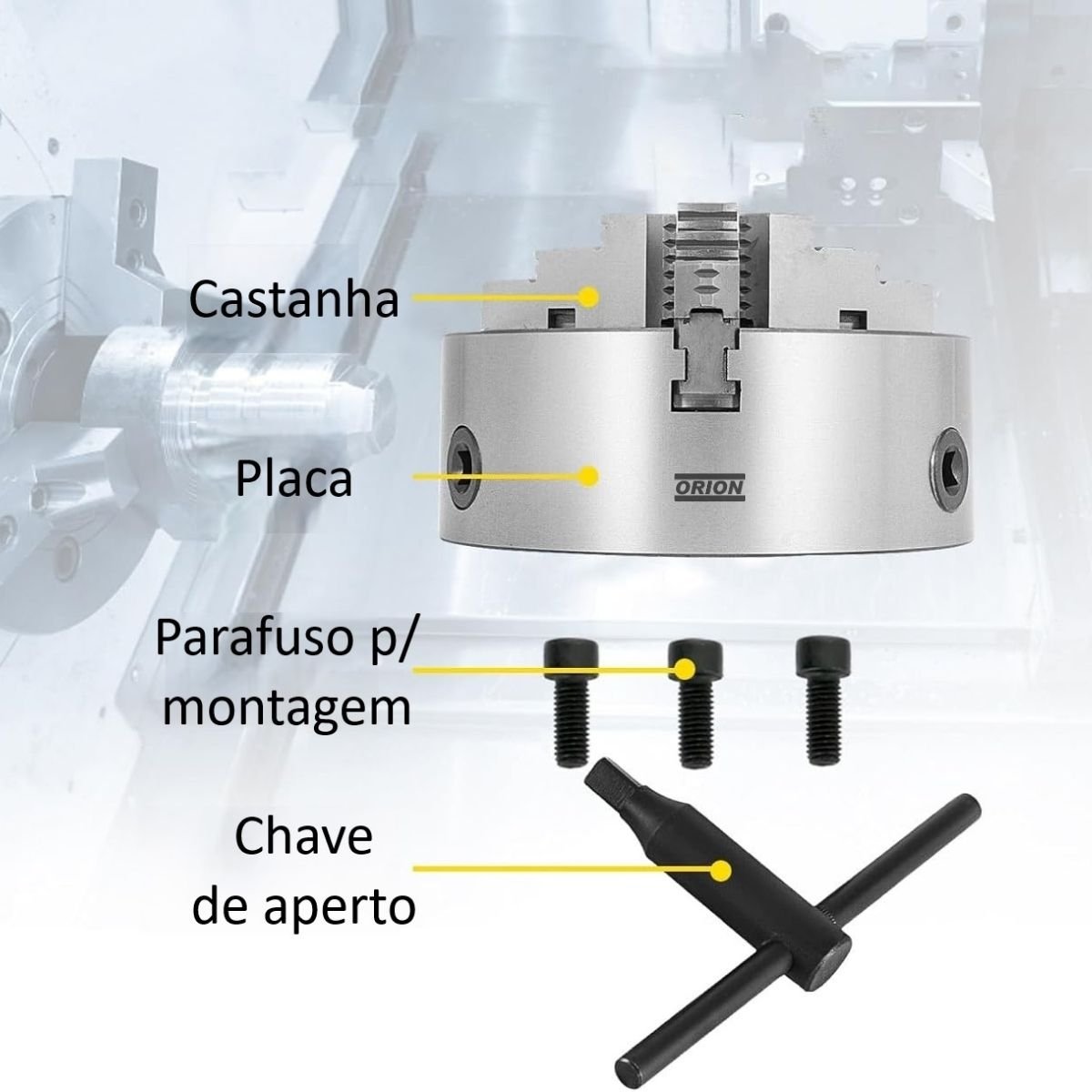 placa de torno reversivel 3 castanhas 160mm - Imagem 10