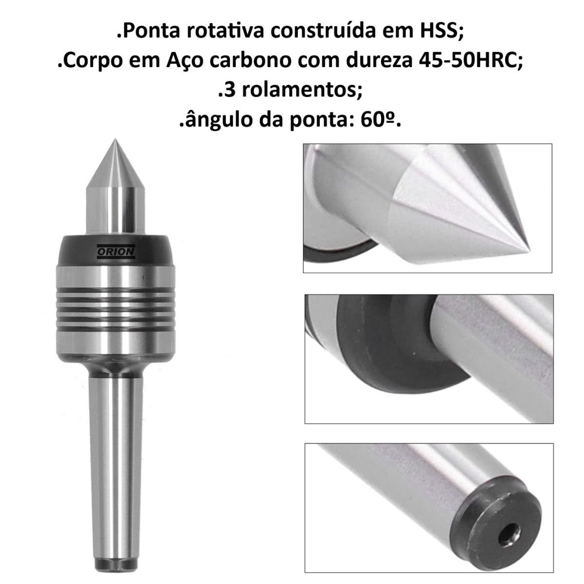 ponta rotativa cone morse 5 H004 standard - Imagem 4