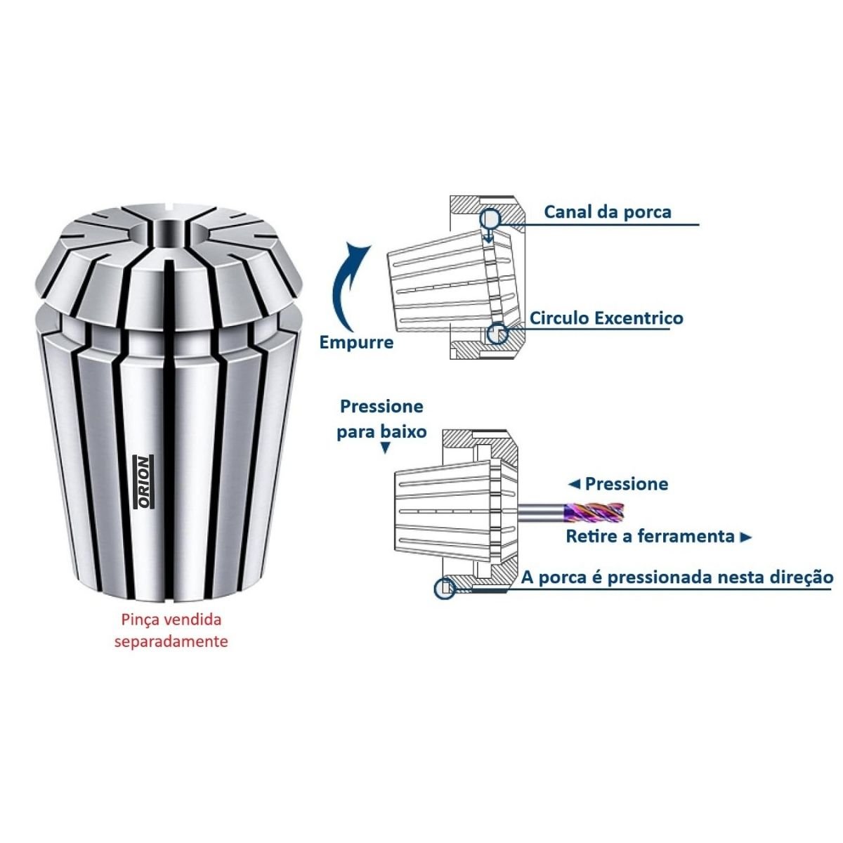 porca er40UM m50x1,5 - Imagem 5