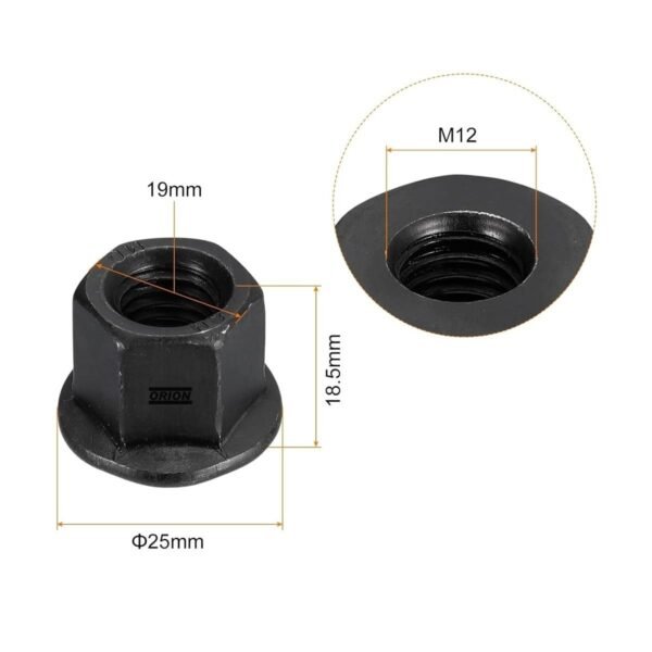 porca flangeada M12 - Imagem 3
