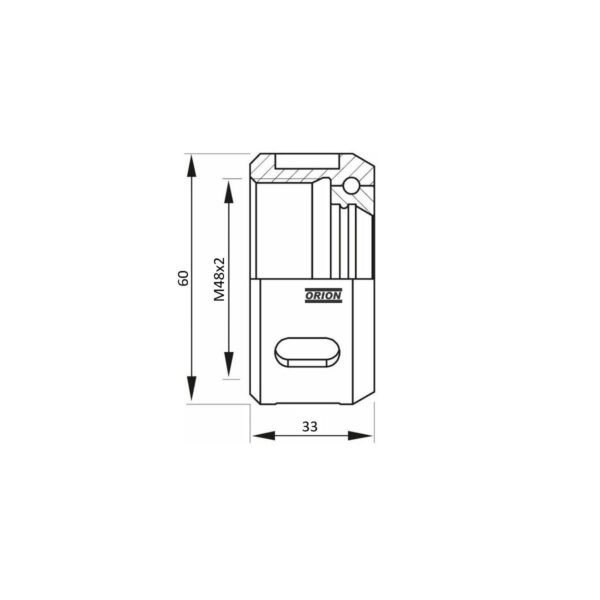 porca oz25 m48x2 - Imagem 3