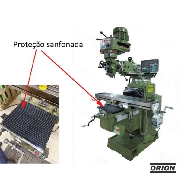 proteçao sanfonada para fresadora ISO40 450x500 mm - Imagem 6