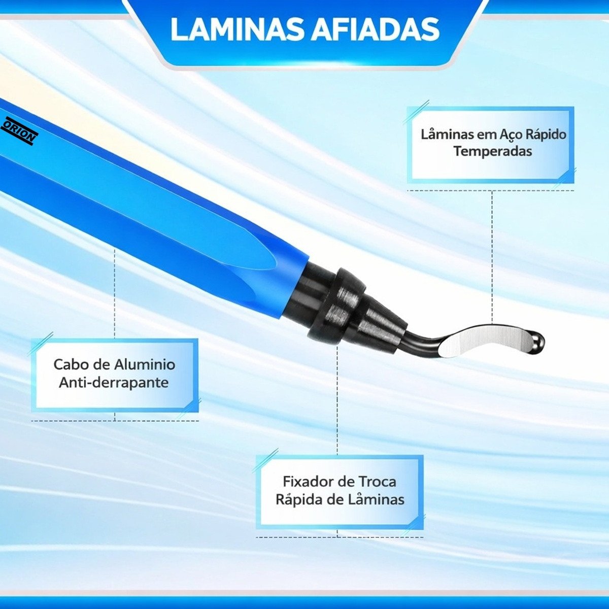 rebarbador manual com 10 laminas para aço aluminio plastico - Imagem 2