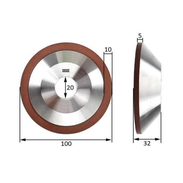 rebolo conico diamantado para afiadora universal - Imagem 3