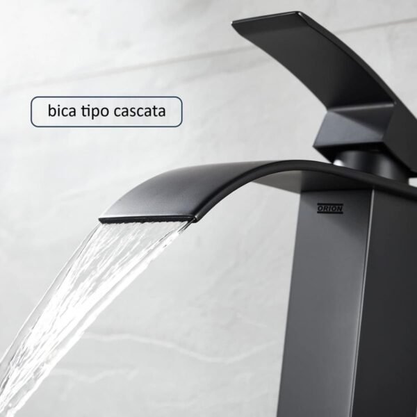torneira banheiro monocomando cascata preto 92108 - Imagem 4