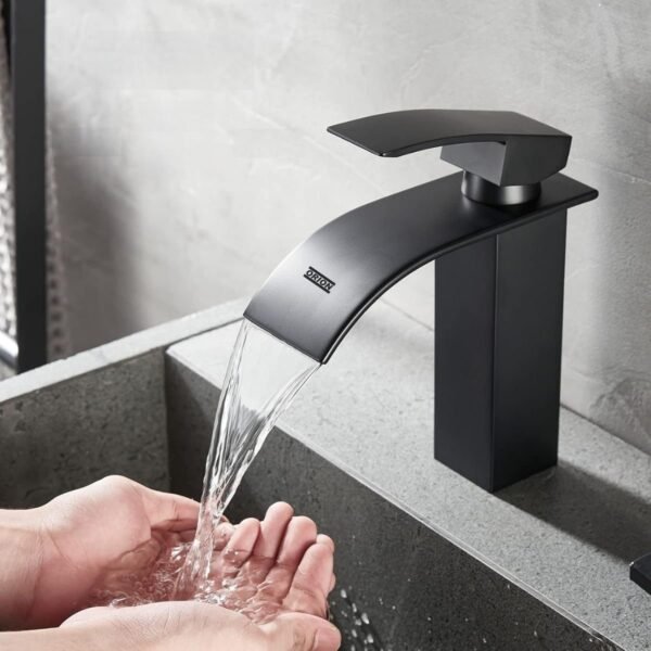 torneira banheiro monocomando cascata preto 92108 - Imagem 5