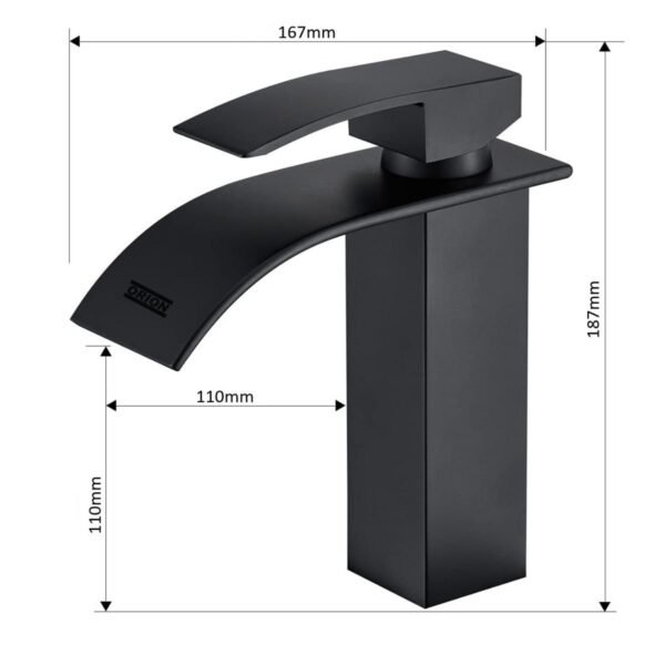 torneira banheiro monocomando cascata preto 92108 - Imagem 6