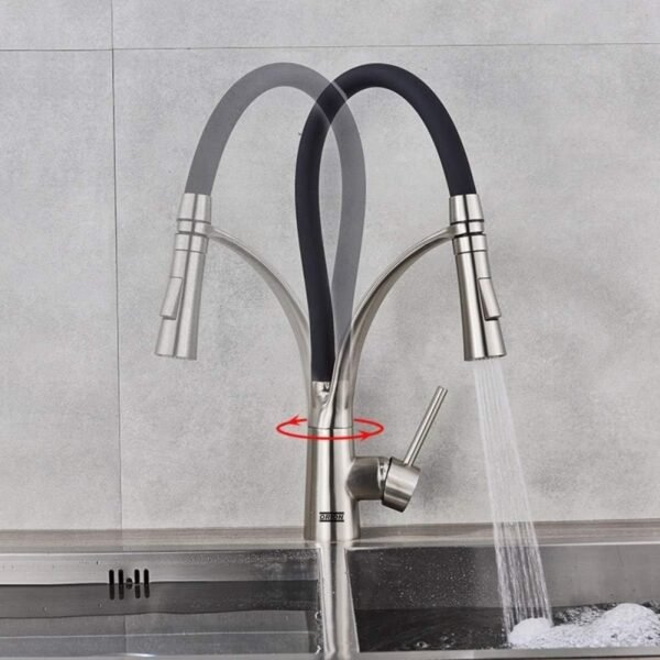 torneira cozinha gourmet monocomando flexivel cromado 92109 - Imagem 5