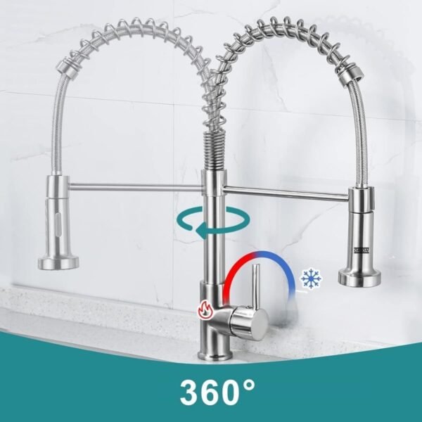 torneira cozinha gourmet monocomando flexivel cromado 92111 - Imagem 5