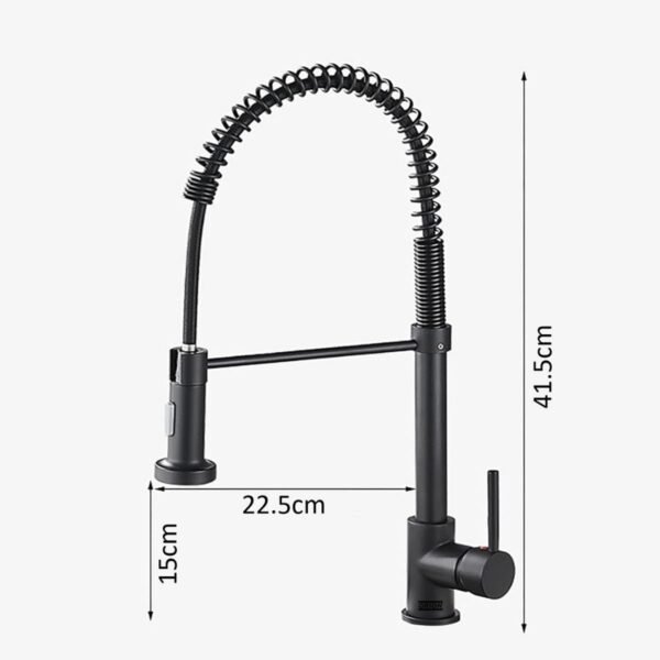torneira cozinha gourmet monocomando flexivel preto 92112 - Imagem 3