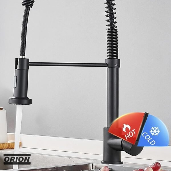 torneira cozinha gourmet monocomando flexivel preto 92112 - Imagem 6